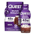 Quest Nutrition Chocolate Protein Shake, 45g Protein, 2g Sugar, 4g Net Carbs, Ready to Drink, Gluten Free, 4 Count