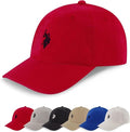 Polo Ralph Lauren Hat Cap Leather Strap Back Red Cotton Pony
