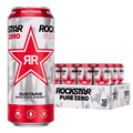 Rockstar Pure Zero Energy Drink, Fruit Punch, 0 Sugar, with Caffeine and Taurine, 16oz Cans (12 Pack) (Packaging May Vary)