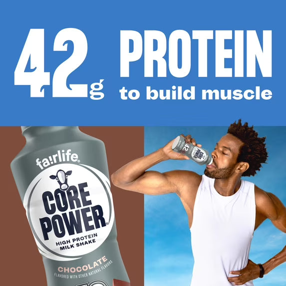 Core Power Elite High Protein Chocolate Shake – 42g Protein | 14oz Bottle | 12 Pack