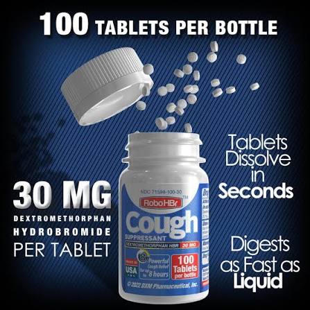 RoboHBr Cough Suppressant Dextromethorphan HBr 30 mg – 100 Tablets