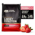 Optimum Nutrition Gold Standard 100% Whey Protein Powder – Delicious Strawberry, 10 Pound