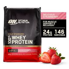 Optimum Nutrition Gold Standard 100% Whey Protein Powder – Delicious Strawberry, 10 Pound