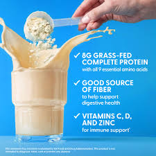 Orgain Kids Protein Powder Shake Mix, Vanilla Bean Ice Cream - 8g Grass-Fed Dairy Protein, 4g Fiber, 22 Vitamins & Minerals, Gluten Free, No Soy Ingredients, Adds Healthy Nutrients to Kids Snacks, 1lb