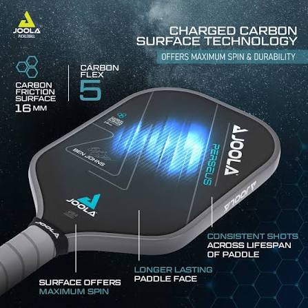 JOOLA Ben Johns Perseus CFS 16mm Pickleball Paddle – Carbon Friction Surface
