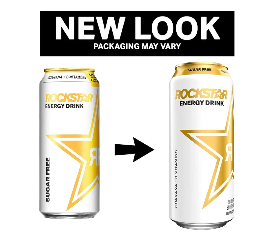 Rockstar Sugar Free Energy Drink, 16 Fl Oz Cans (Pack of 12) (Packaging May Vary)